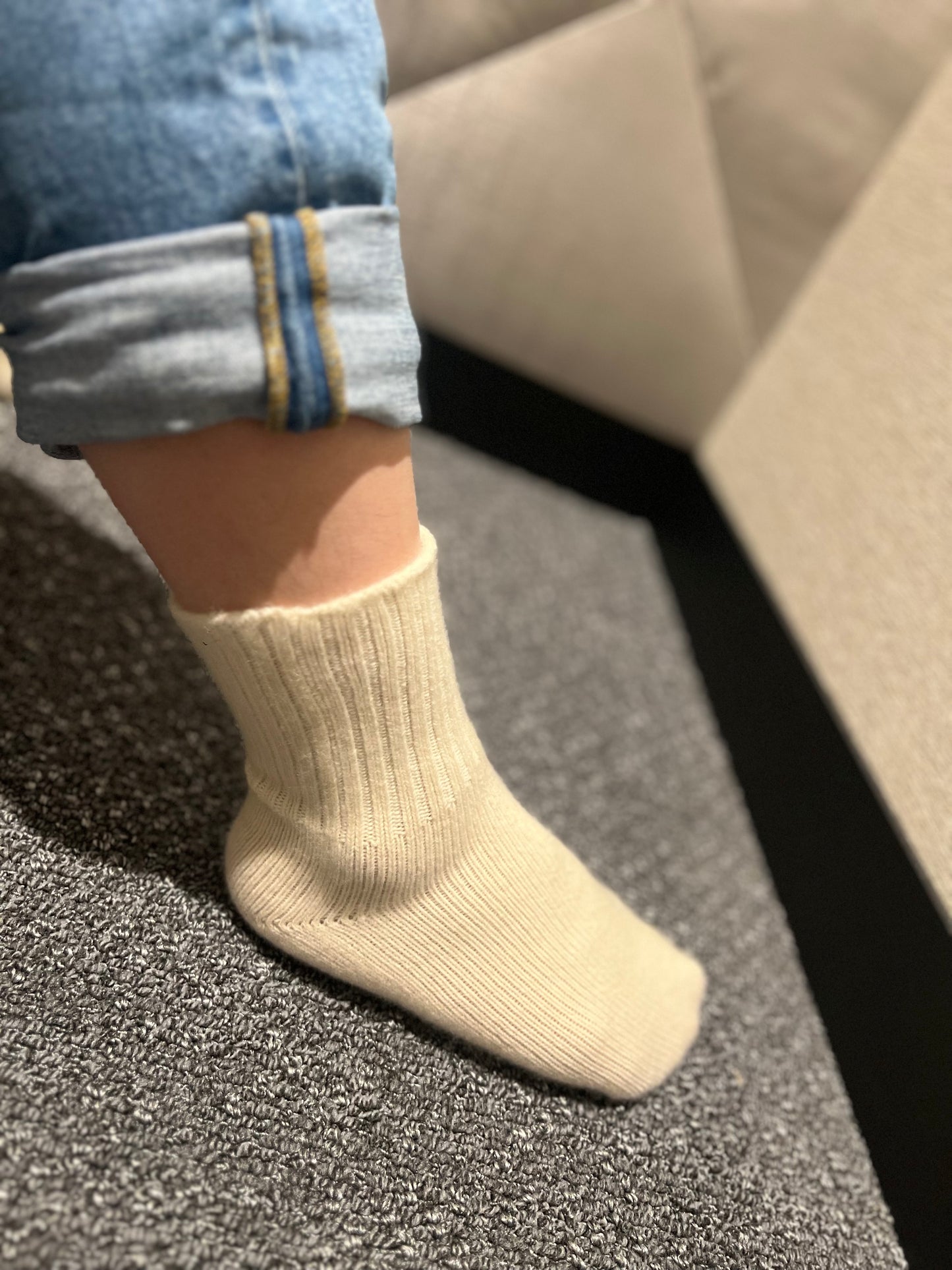 【CadenaCashmere】カシミヤソックス(カシミヤルームソックス)