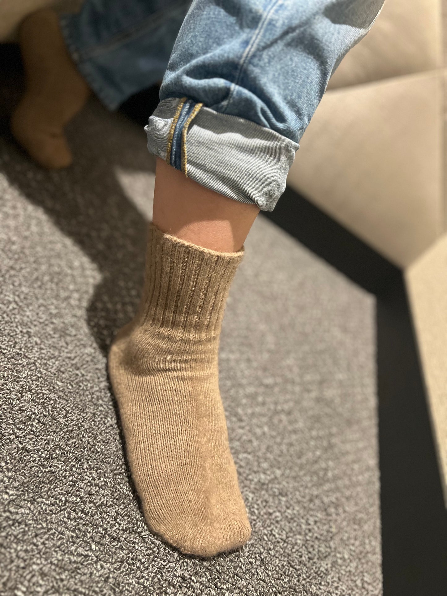 【CadenaCashmere】カシミヤソックス（カシミヤルームソックス）