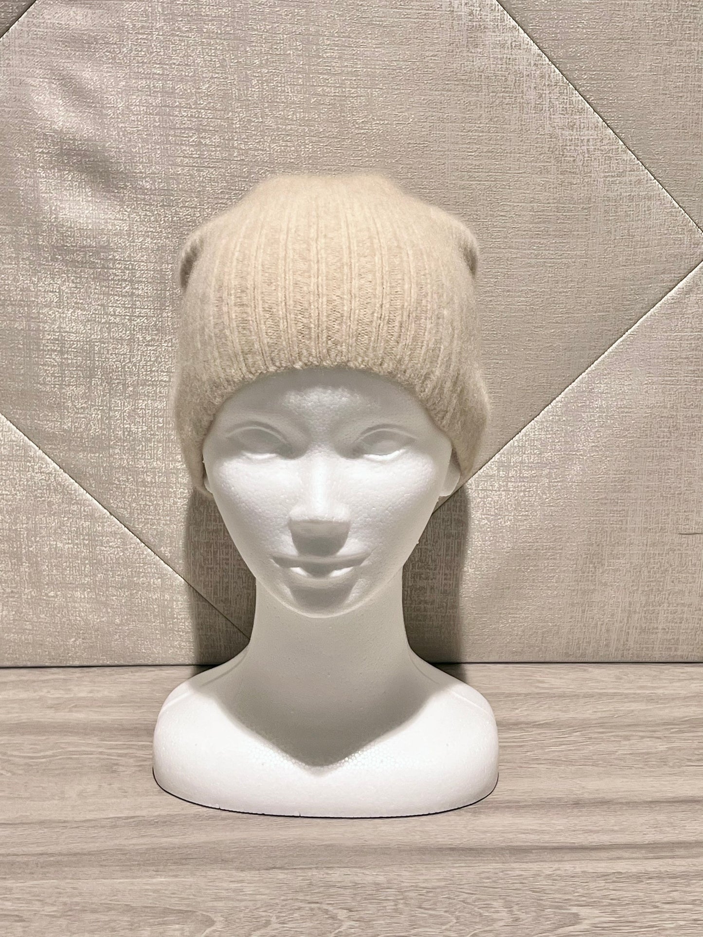 【CadenaCashmere】カシミヤダブルニット帽（ニットキャップ・ビーニー）