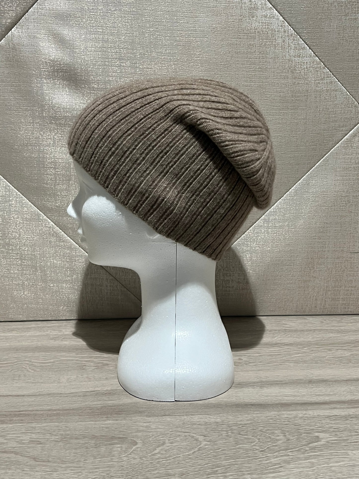 【CadenaCashmere】カシミヤダブルニット帽（ニットキャップ・ビーニー）