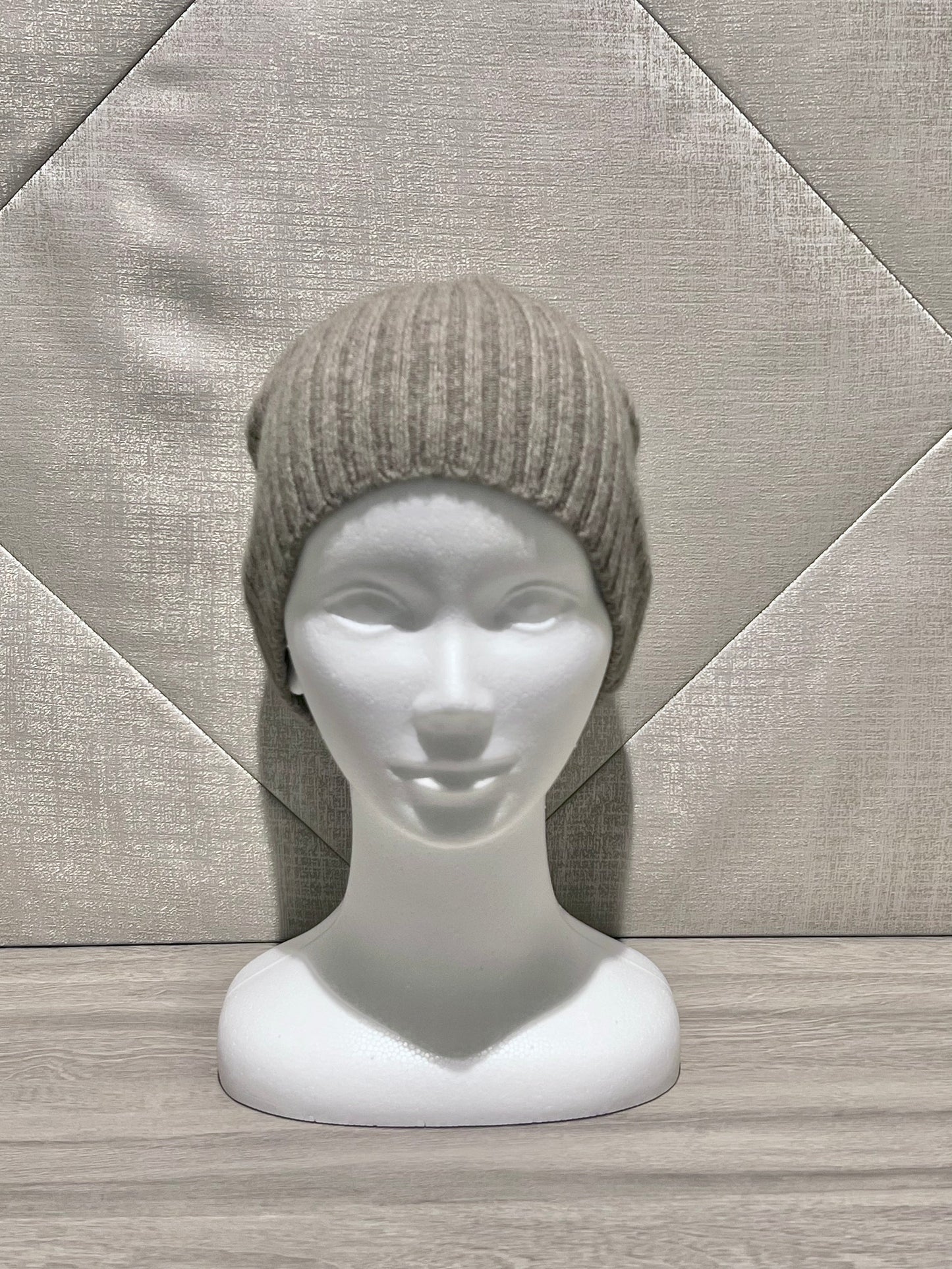 【CadenaCashmere】カシミヤダブルニット帽（ニットキャップ・ビーニー）