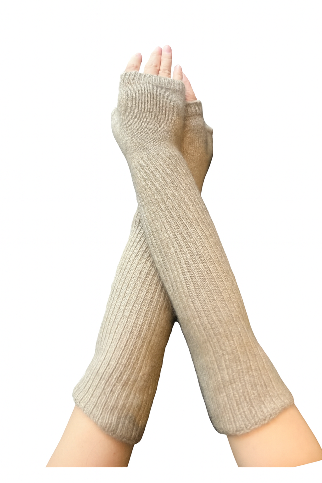 【CadenaCashmere】カシミヤ天竺編みアームウォーマー