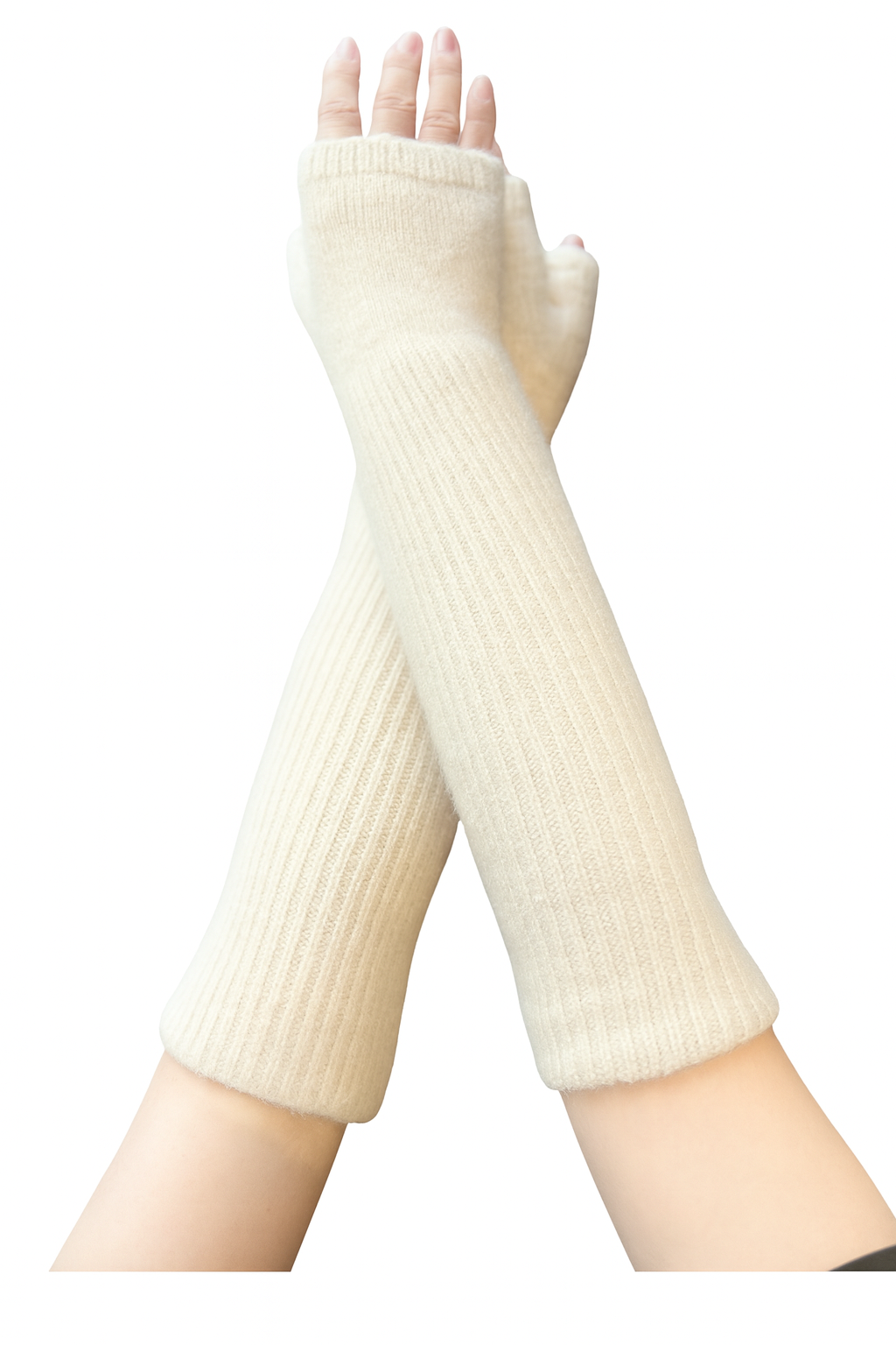 【CadenaCashmere】カシミヤ天竺編みアームウォーマー